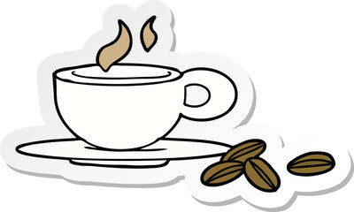 sticker of a a lovely cup of coffee