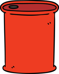 quirky hand drawn cartoon can