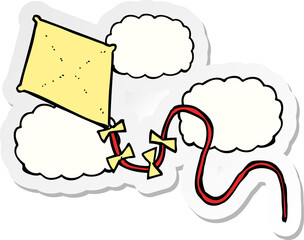 sticker of a cartoon kite