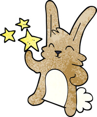 cartoon doodle happy bunny