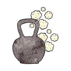 textured cartoon heavy kettle bell