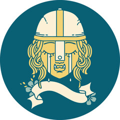 crying orc fighter character face illustration