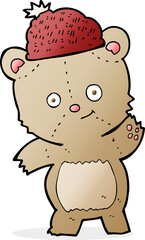 cartoon bear in hat
