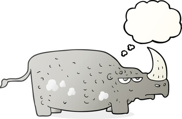 thought bubble cartoon rhino