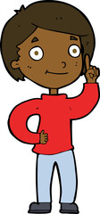 cartoon boy with idea