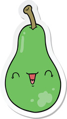 sticker of a cartoon pear
