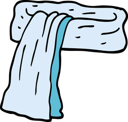 cartoon doodle scarf