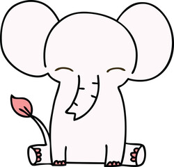 quirky hand drawn cartoon elephant