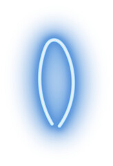 Neon freehand line design element.