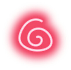 Neon freehand line design element.