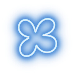 Neon freehand line design element.