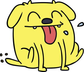cartoon of cute kawaii dog
