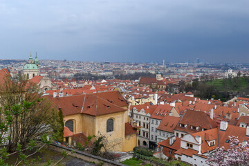 Prague Old Town Square Czech Republic, sunrise city skyline. Stare mesto, Praha.