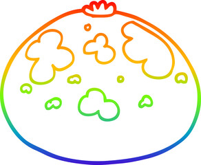 rainbow gradient line drawing cartoon squash