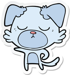 Fototapeta premium sticker of a cute cartoon dog