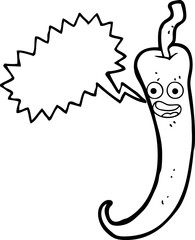 speech bubble cartoon chilli pepper