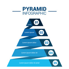 Pyramid Infographic, funnel pyramid business infographic with 4 charts. Template can be edited, recolored, editable. EPS Vector	