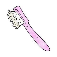 textured cartoon toothbrush
