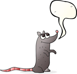 speech bubble cartoon rat