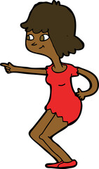 cartoon girl pointing