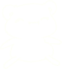 Bear Cub Chalk Drawing