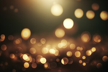 Gold lights bokeh effects. Blurry bokeh wallpaper background. Celebration wallpaper. Golden bokeh. Generative AI.