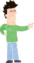 cartoon man pointing