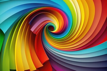 Rainbow retro wallpaper background. Wallpaper of rainbow illustration. Generative AI.