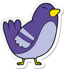 sticker of a Cartoon Bird