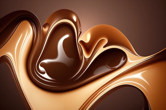Chocolate. Chocolate wallpaper background for ads,packaging. Generative AI.