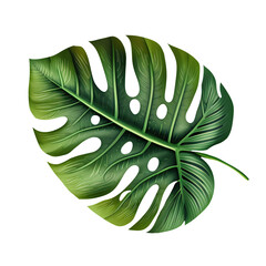 Green tropical leaf monstera