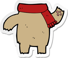 sticker of a cartoon teddy bear body