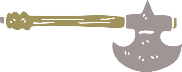 cartoon doodle medieval axe