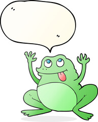 funny speech bubble cartoon frog