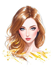young beautiful girl with ginger hair