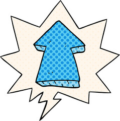 cartoon pointing arrow and speech bubble in comic book style
