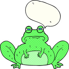 comic book speech bubble cartoon frog