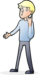 cartoon man asking question