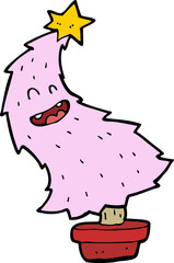 cartoon dancing christmas tree