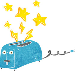 cartoon sparking toaster