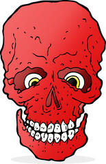 cartoon spooky skull