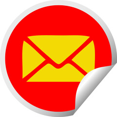 circular peeling sticker cartoon paper envelope