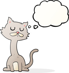 thought bubble cartoon cat