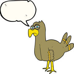 speech bubble cartoon bird