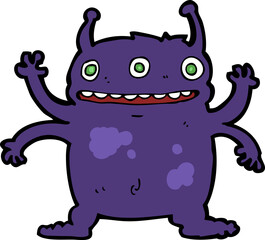 cartoon alien monster