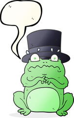speech bubble cartoon wealthy toad