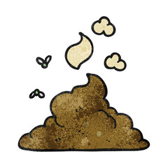 textured cartoon steaming pile of poop