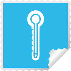 square peeling sticker cartoon glass thermometer