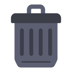 Waste Bin Flat Icon