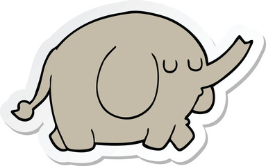 sticker of a cartoon elephant